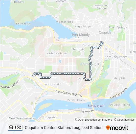 152 Bus Line Map