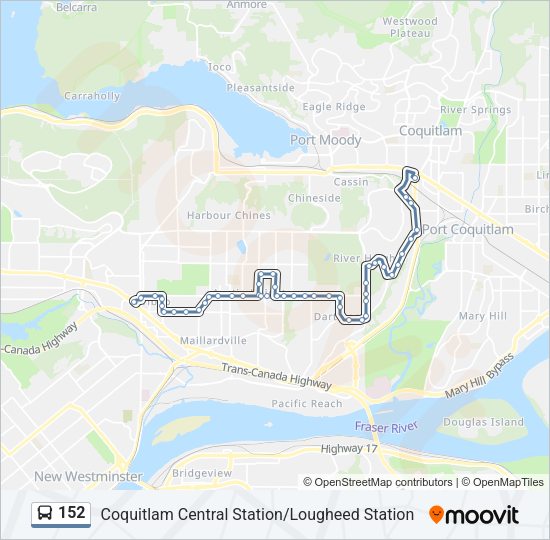 152 Bus Line Map