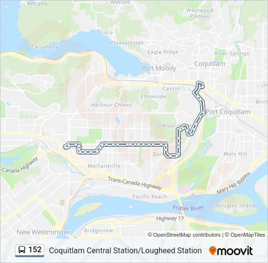 152 Bus Line Map