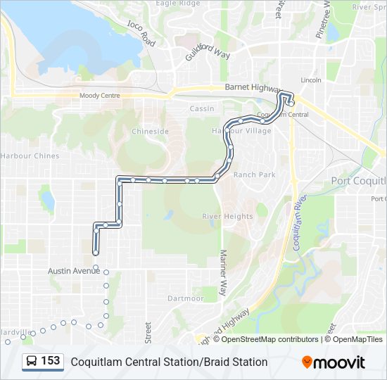 153 Bus Line Map
