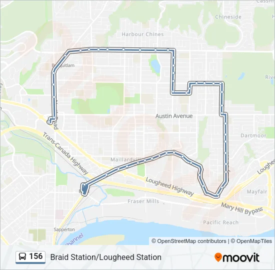 156 Bus Line Map