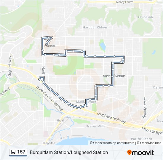 157 Bus Line Map