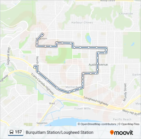 157 Bus Line Map