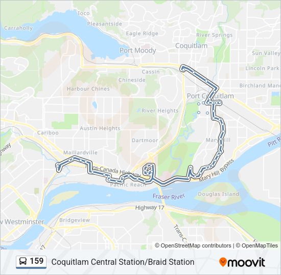 159 Bus Line Map