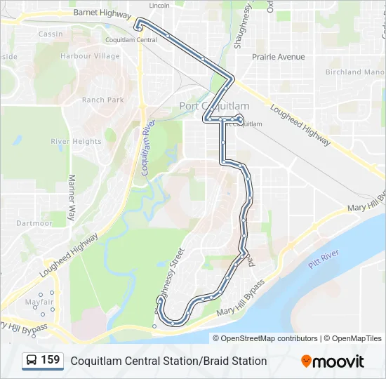 159 Bus Line Map