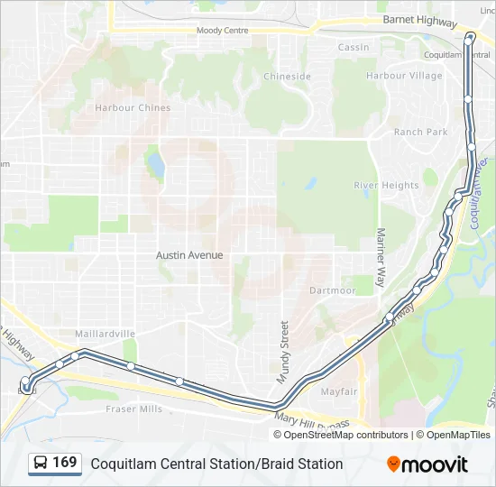 169 Bus Line Map