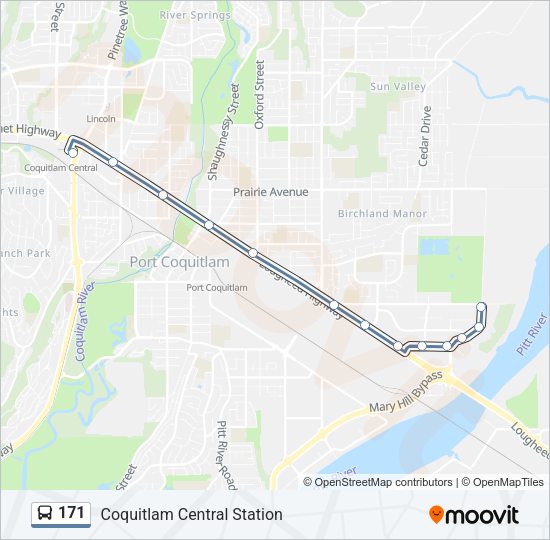 171 bus Line Map