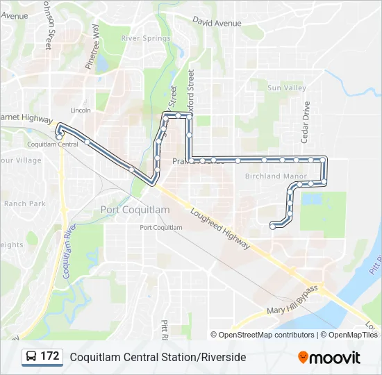 172 Bus Line Map