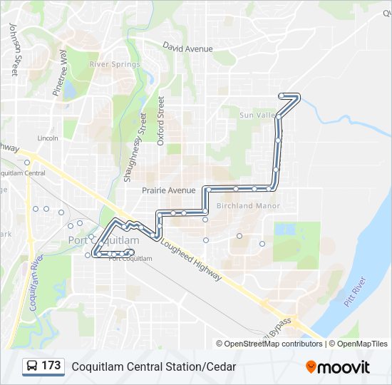 173 Bus Line Map