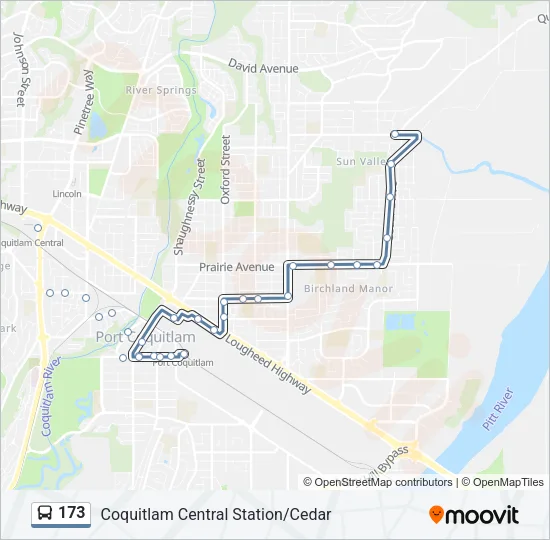 173 Bus Line Map