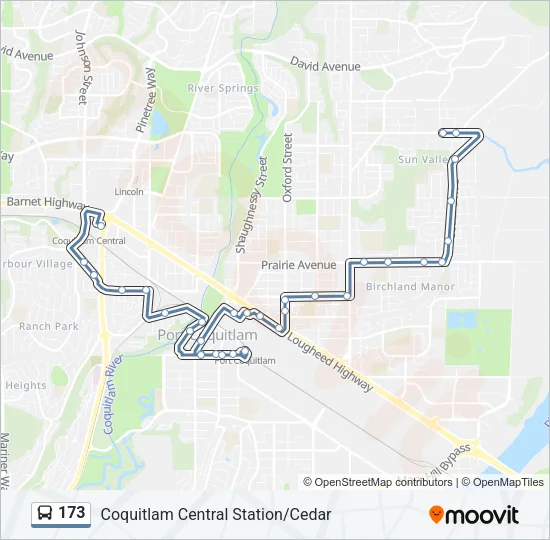 173 Bus Line Map