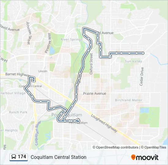 174 Bus Line Map