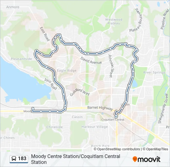 183 Bus Line Map