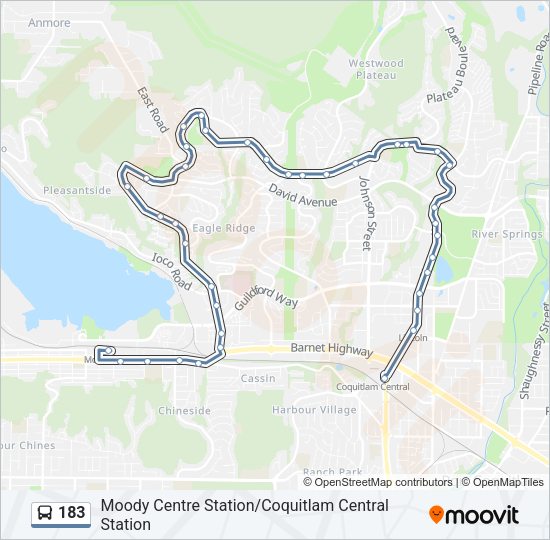 183 Bus Line Map