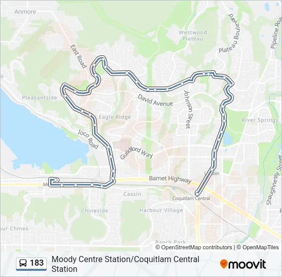 183 Bus Line Map