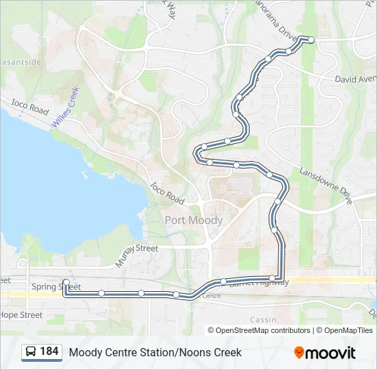 184 Bus Line Map