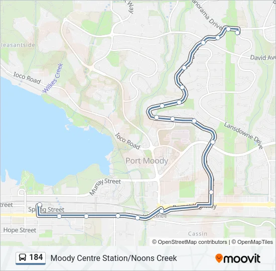 184 Bus Line Map