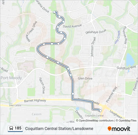 185 Bus Line Map