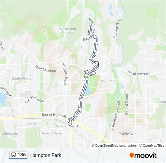 186 Bus Line Map