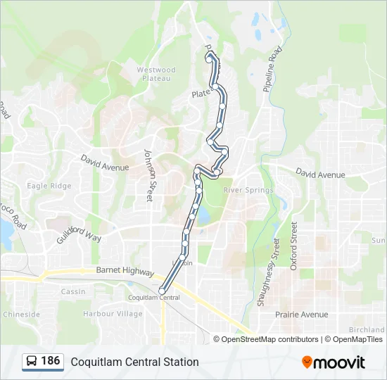 186 Bus Line Map