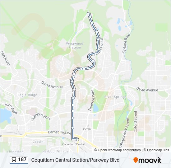 187 Bus Line Map