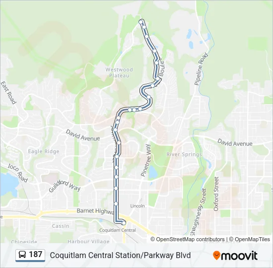 187 Bus Line Map