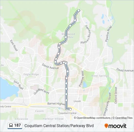 187 Bus Line Map