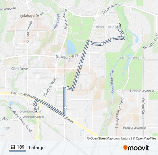 189 Bus Line Map