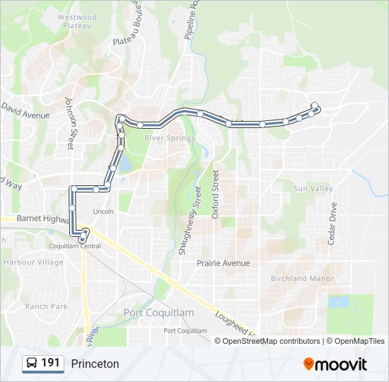 191 Bus Line Map