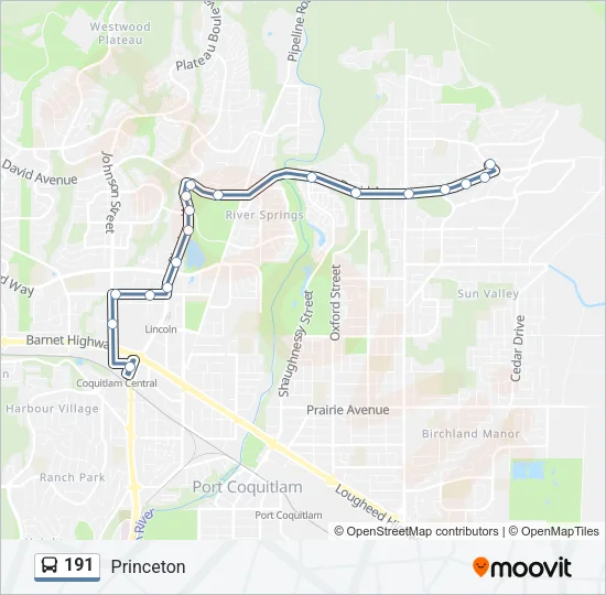191 Bus Line Map