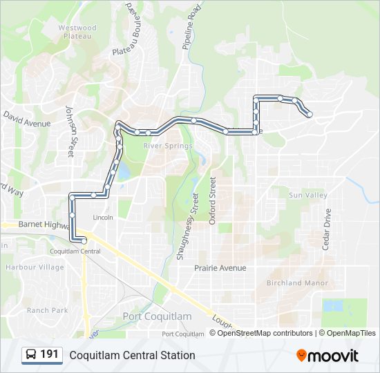 191 Bus Line Map