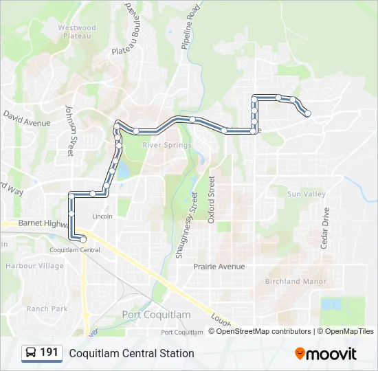 191 Bus Line Map