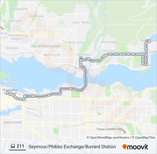 211 Bus Line Map