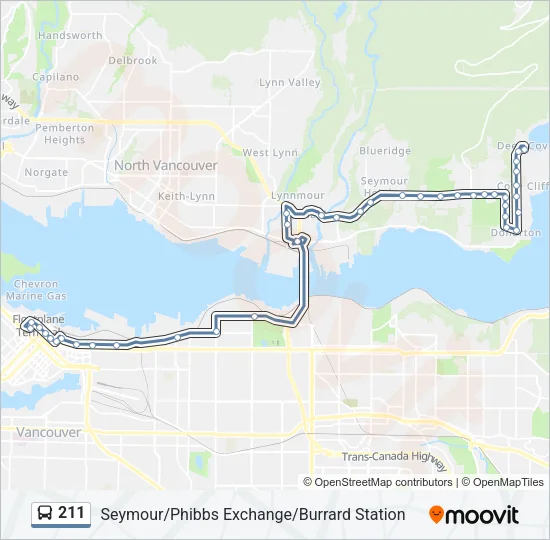211 Bus Line Map