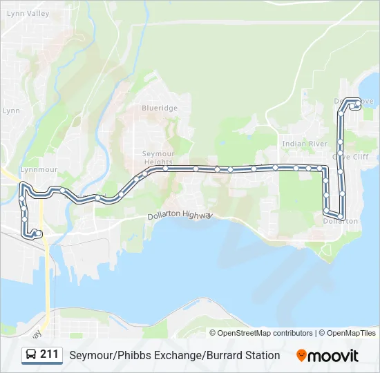 211 Bus Line Map