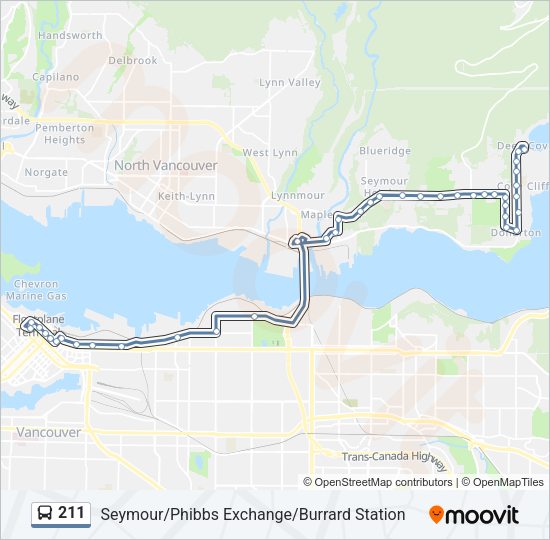 211 Bus Line Map