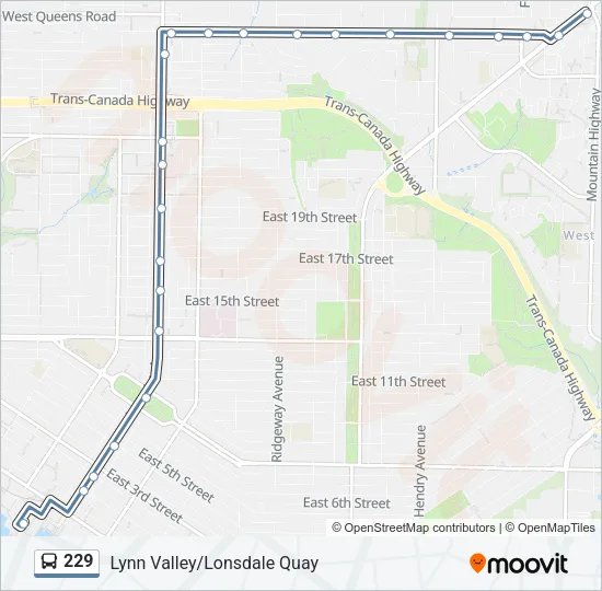 229 Bus Line Map