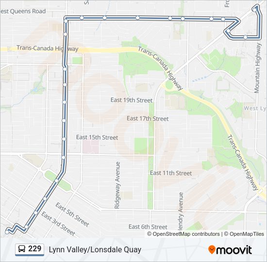 229 Bus Line Map