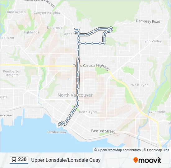 230 Bus Line Map