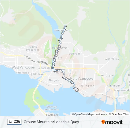 236 Bus Line Map