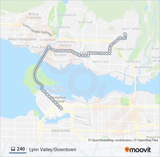 240 Bus Line Map