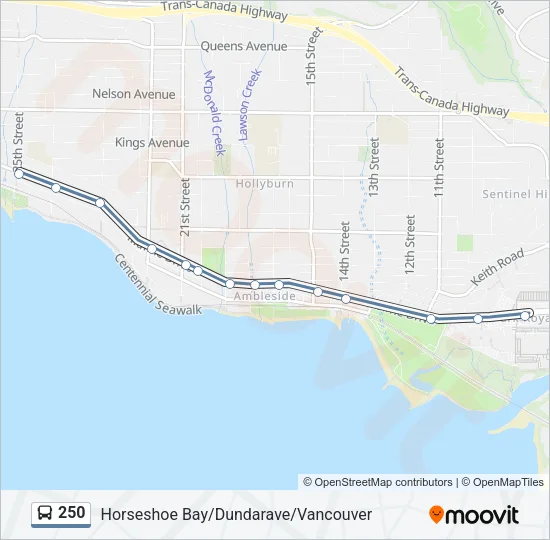 250 Bus Line Map
