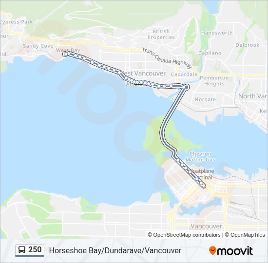 250 Bus Line Map