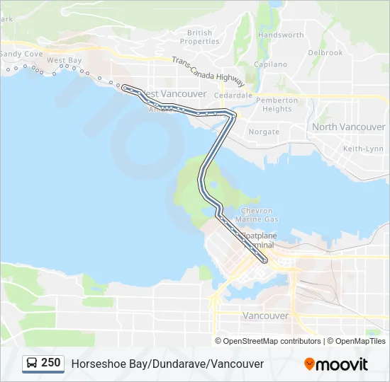 250 Bus Line Map
