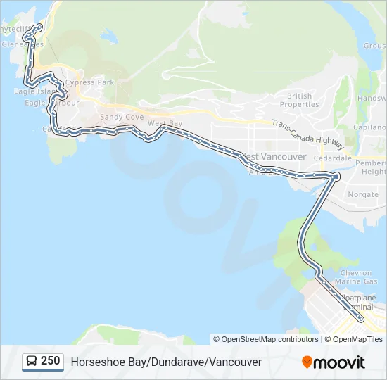 250 Bus Line Map
