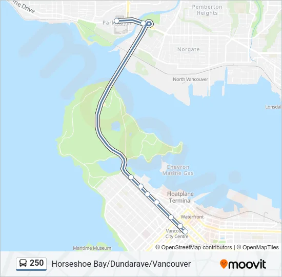 250 Bus Line Map
