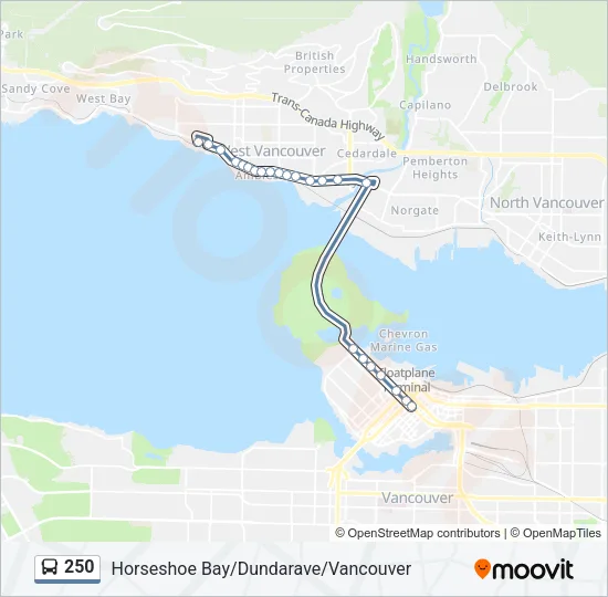 250 Bus Line Map