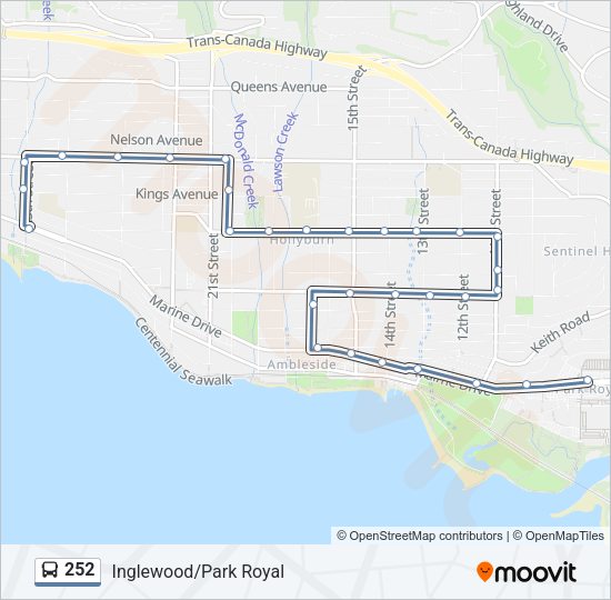 252 Bus Line Map