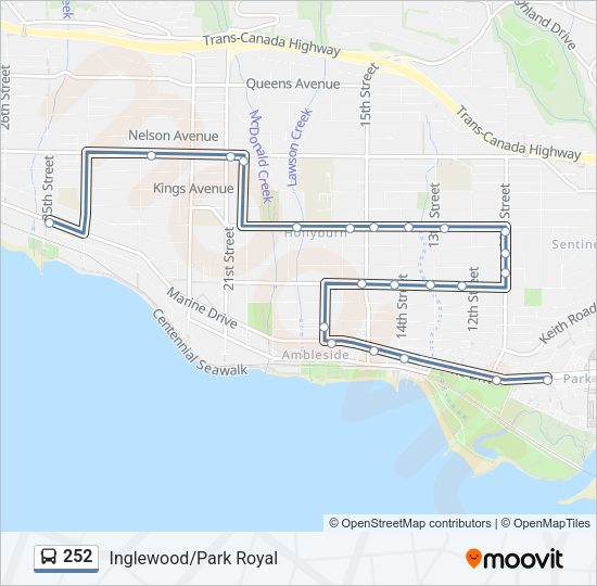 252 Bus Line Map
