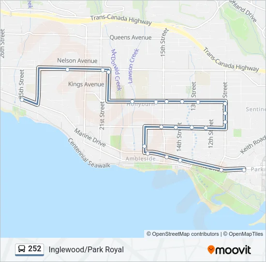 252 Bus Line Map